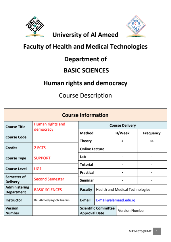 Module Description Human rights